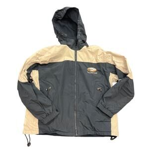 Yellowstone Blue Beige Long Sleeve Hooded Full Zip Windbreaker Jacket